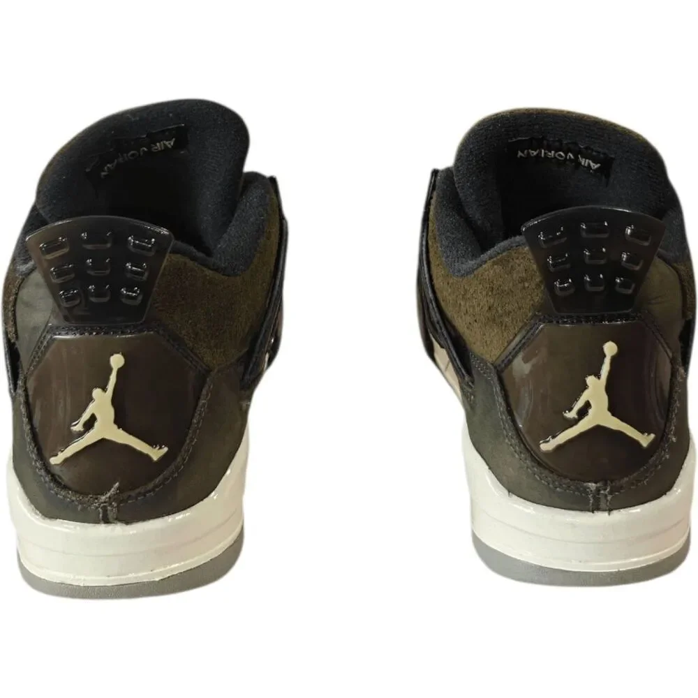 NIKE Air Jordan 4 Retro SE 'Craft Medium Olive' Sneakers Size 7Y